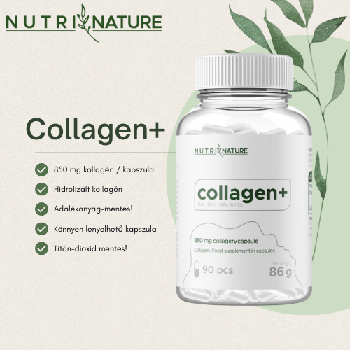hidrolizált marha kollagén Nutri Nature Collagen Plus 90 kapszula
